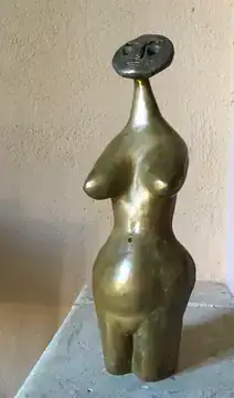 Maangezicht, brons 2019