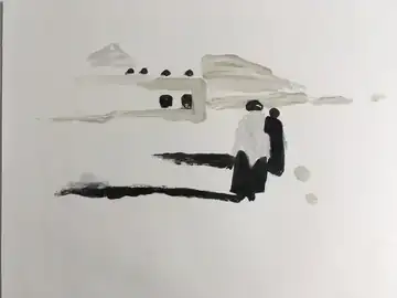 à la plage, monotype, 2013