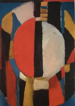 Masker met rood en wit, 1986/2003