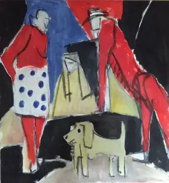 Familie met hond, 2009